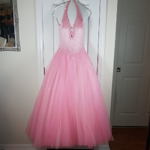 Mori Lee by Madeleine Gardener Pink Tulle/Sequin Quinceanera Prom Gown Size O - Picture 1 of 16